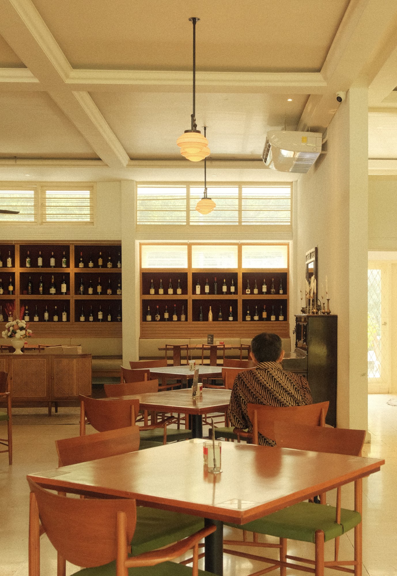 A quiet library interior