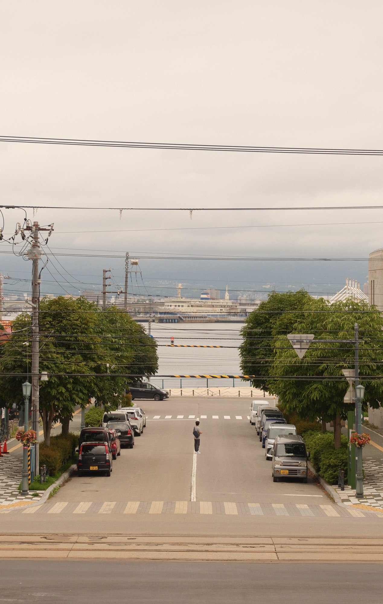 A street leading toward the sea